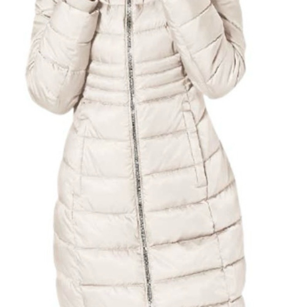 Kenneth Cole Women's Light Beige Puffer Jacket